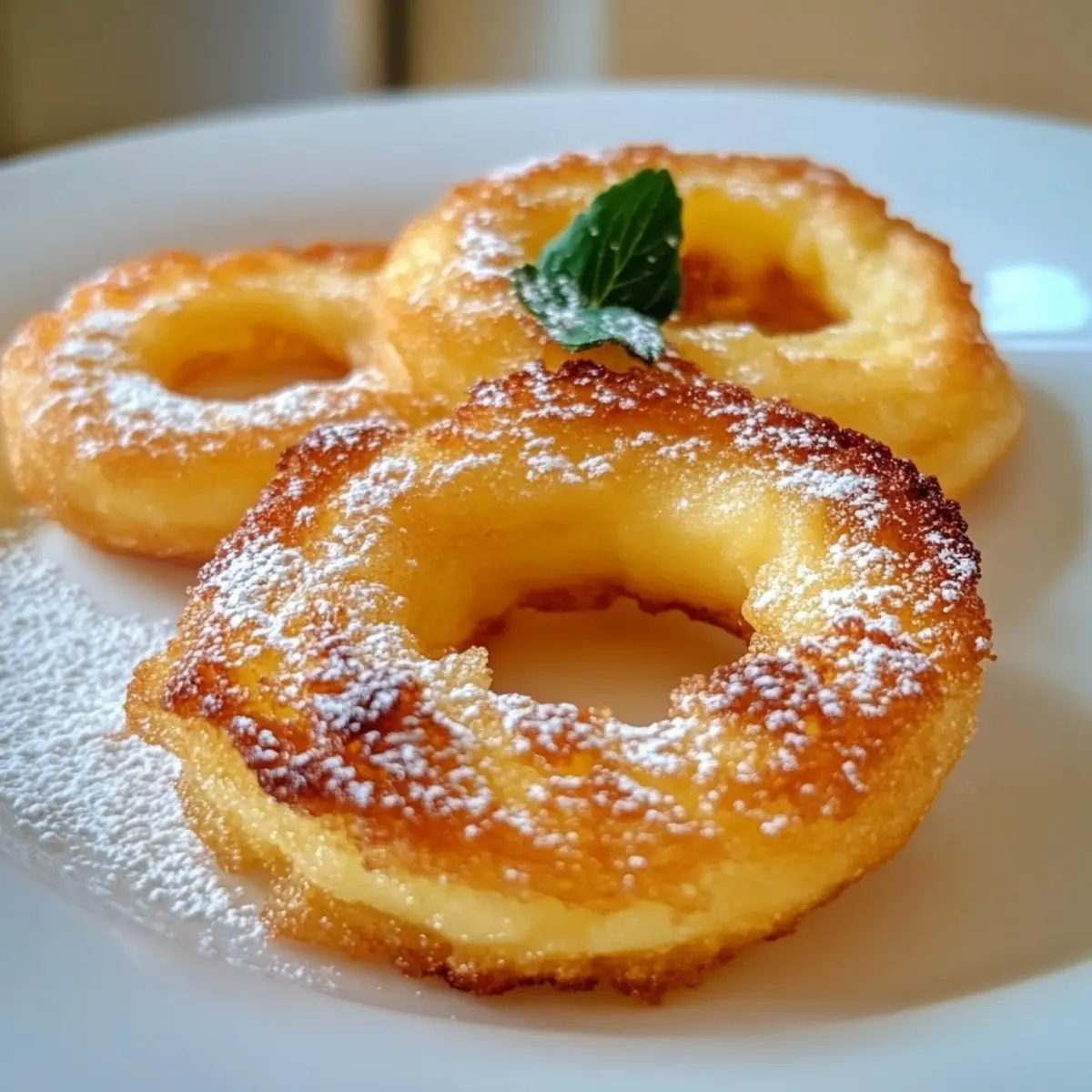 Schnelle gebackene Apfelringe