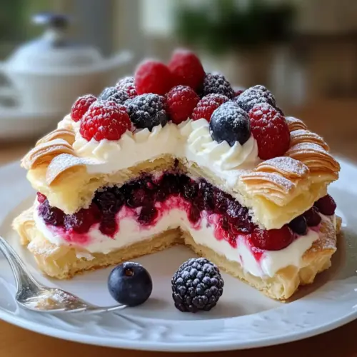 Beerencreme-Teigkuchen