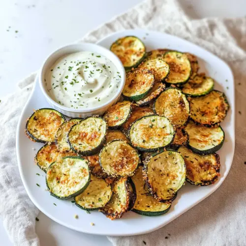 Knusprige gebackene Zucchini-Chips