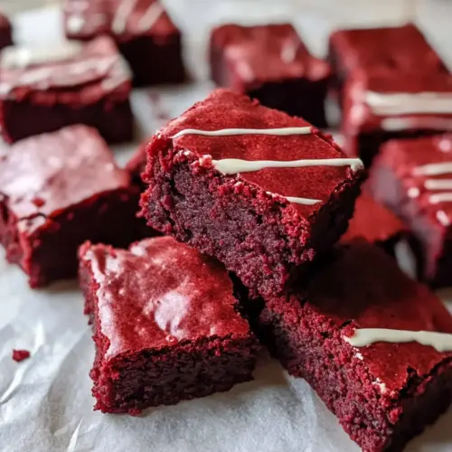 Fudgy Rote Samt Brownies
