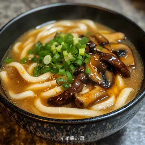 Nudelsuppe mit Teriyaki-Pilzen