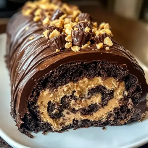 Erdnussbutterbecher Schokoladenrolle