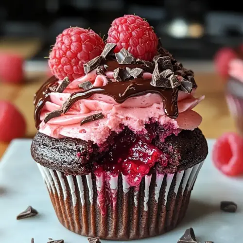 Himbeer-Schokoladen-Lava-Cupcakes