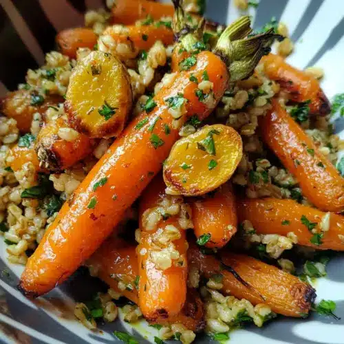 Geröstete Karotten und Farro