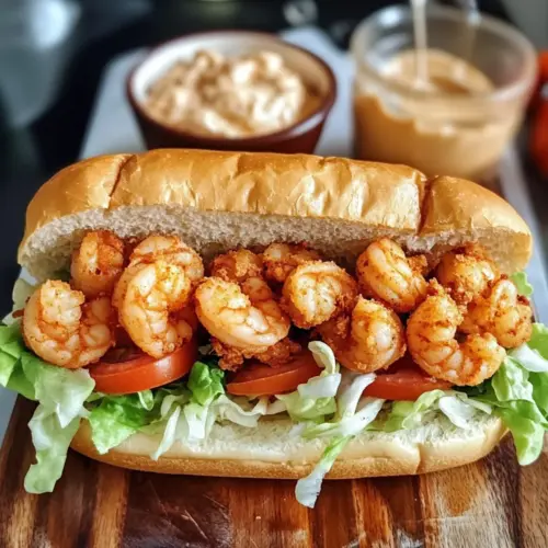 Cajun Garnelen Po Boy