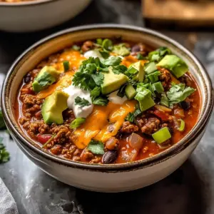 Chipotle Cheddar Rindfleisch Chili