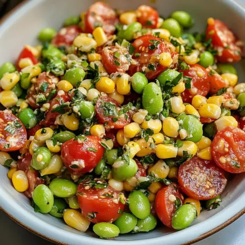 Mais- und Edamame-Bohnensalat Rezept